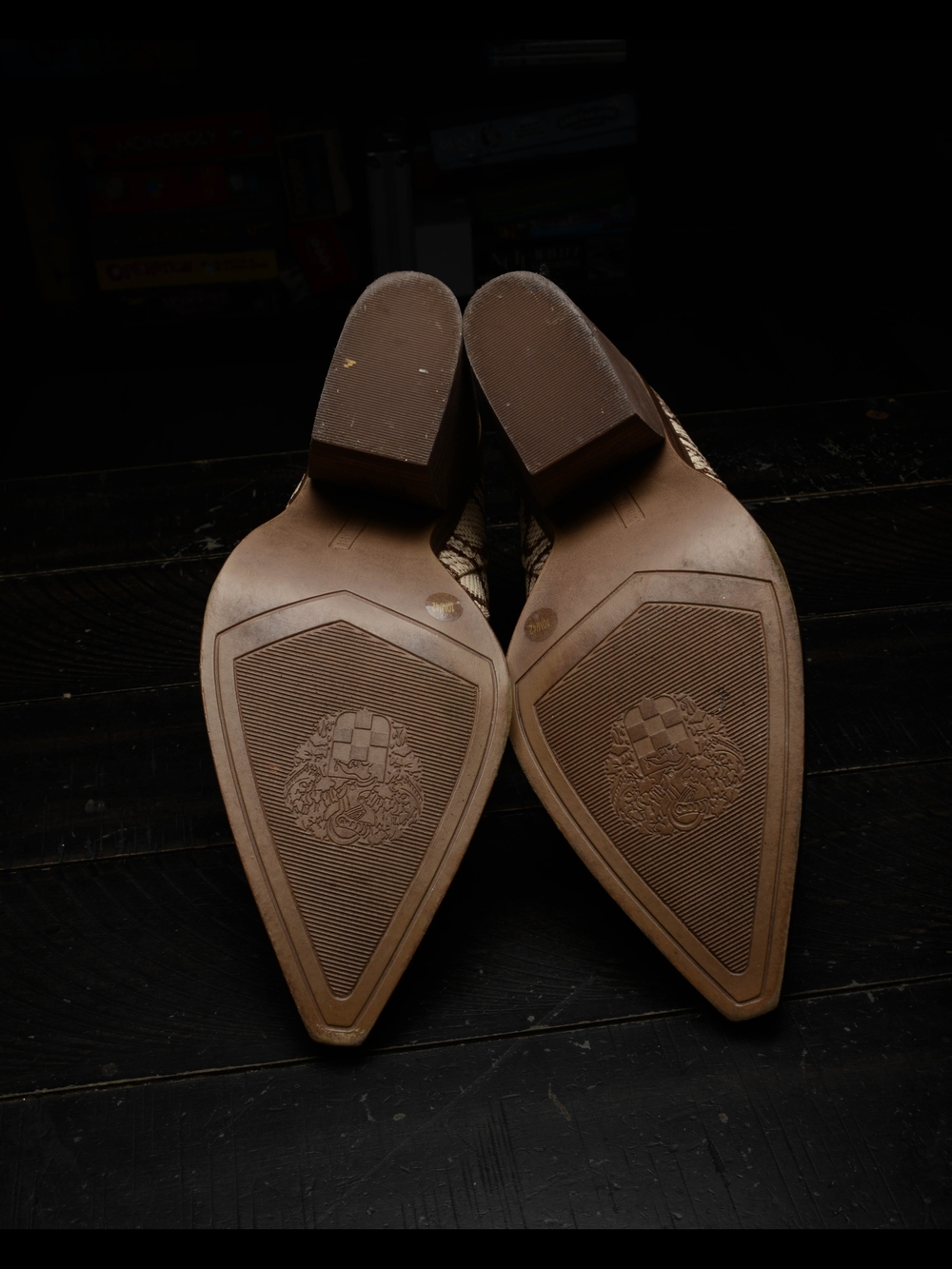 Vince Camuto Brown Pointed Toe Ankle Booties